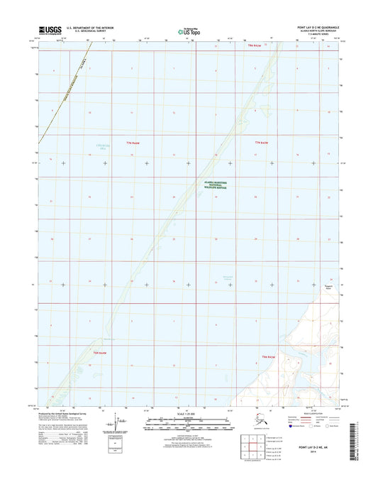 Point Lay D-2 NE Alaska US Topo Map Image
