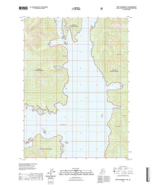 Port Alexander A-1 NE Alaska US Topo Map Image