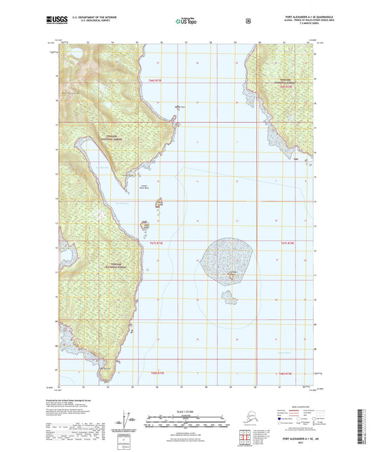 Port Alexander A-1 SE Alaska US Topo Map Image