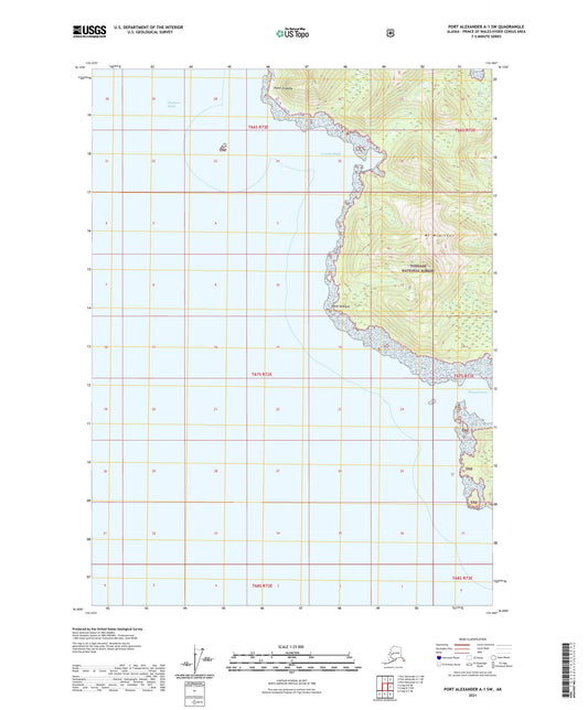 Port Alexander A-1 SW Alaska US Topo Map Image