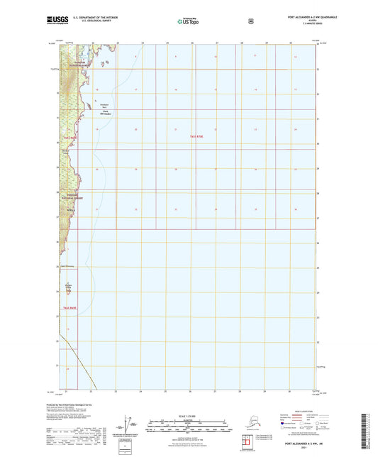 Port Alexander A-2 NW Alaska US Topo Map Image