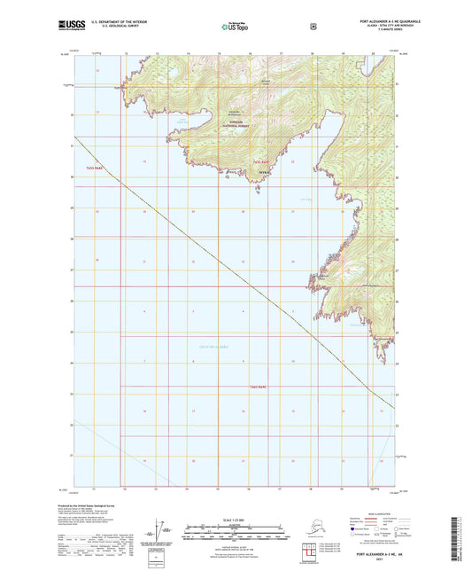 Port Alexander A-3 NE Alaska US Topo Map Image