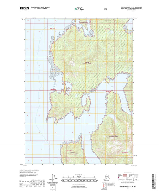 Port Alexander B-1 SW Alaska US Topo Map Image