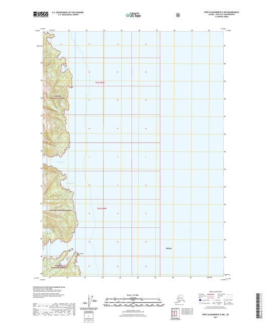 Port Alexander B-2 NW Alaska US Topo Map Image