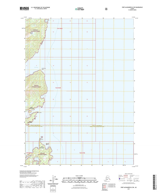 Port Alexander B-2 SW Alaska US Topo Map Image