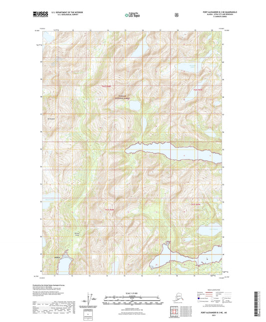 Port Alexander B-3 NE Alaska US Topo Map Image