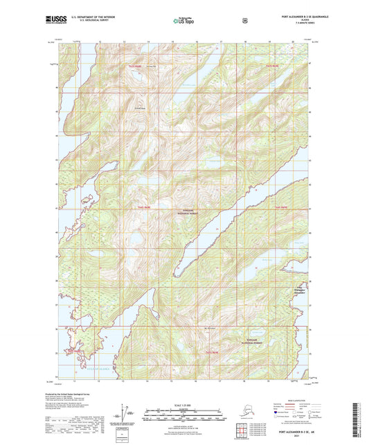 Port Alexander B-3 SE Alaska US Topo Map Image