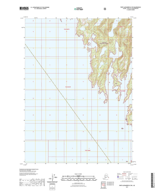 Port Alexander B-3 SW Alaska US Topo Map Image