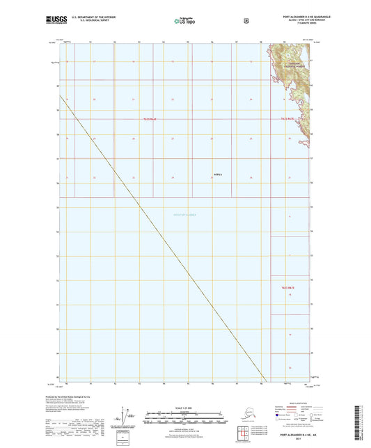 Port Alexander B-4 NE Alaska US Topo Map Image