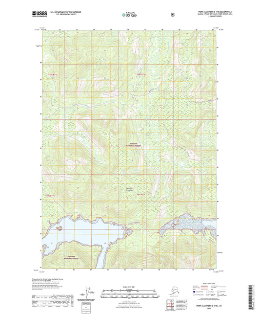 Port Alexander C-1 NE Alaska US Topo Map Image