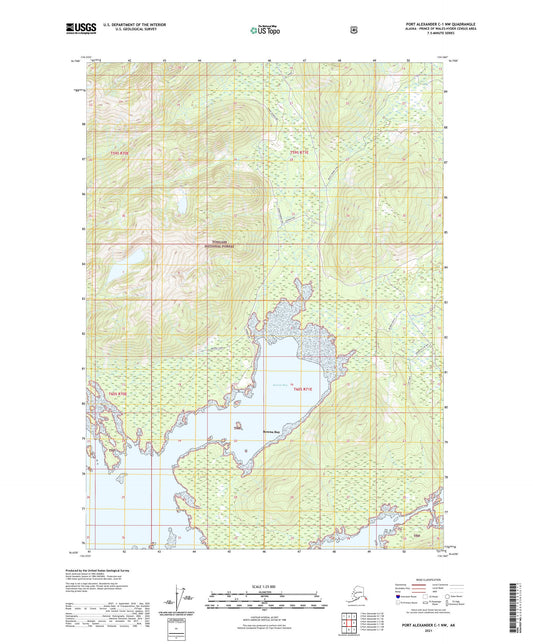 Port Alexander C-1 NW Alaska US Topo Map Image