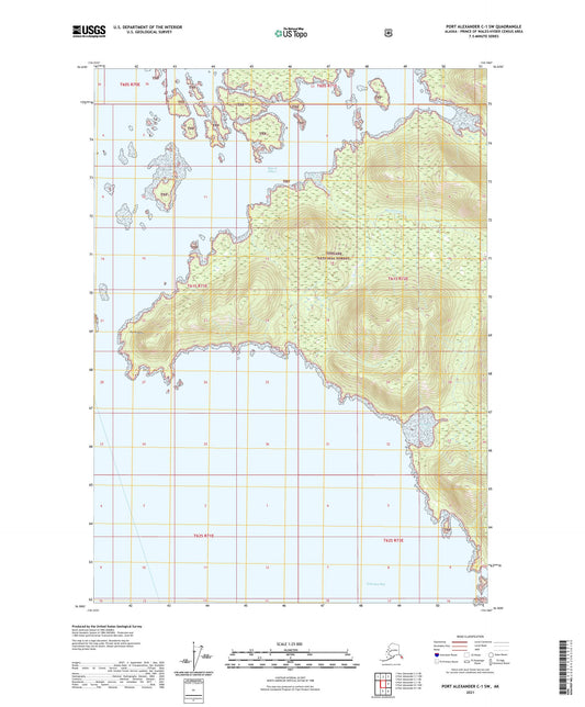 Port Alexander C-1 SW Alaska US Topo Map Image