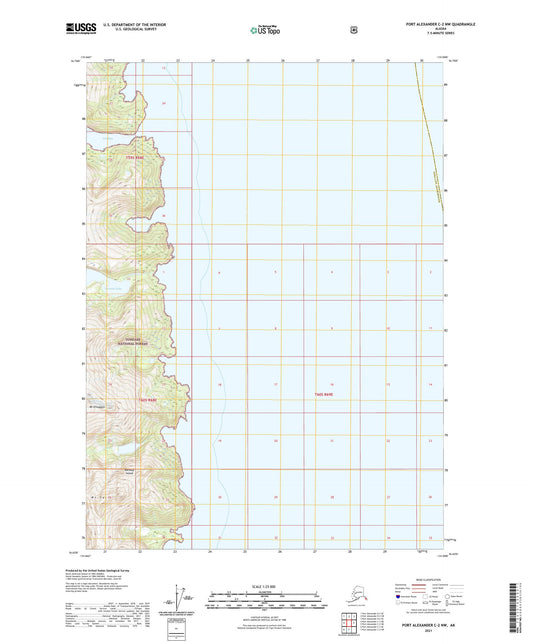 Port Alexander C-2 NW Alaska US Topo Map Image