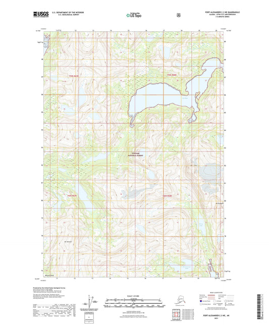 Port Alexander C-3 NE Alaska US Topo Map Image