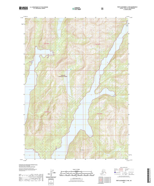 Port Alexander C-3 NW Alaska US Topo Map Image