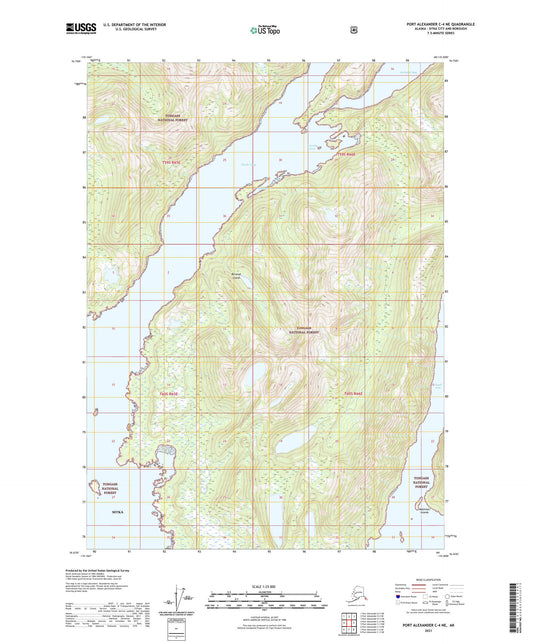 Port Alexander C-4 NE Alaska US Topo Map Image