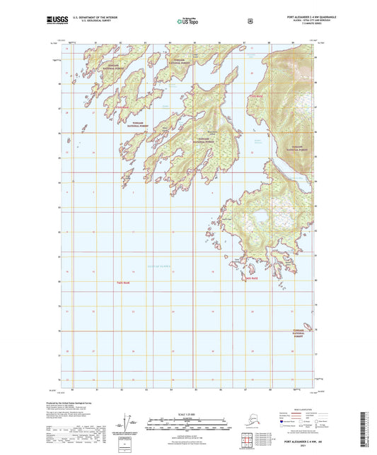 Port Alexander C-4 NW Alaska US Topo Map Image