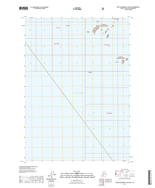 Port Alexander C-4 OE W NE Alaska US Topo Map Image