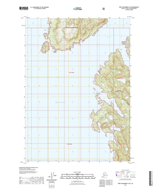 Port Alexander C-4 SE Alaska US Topo Map Image