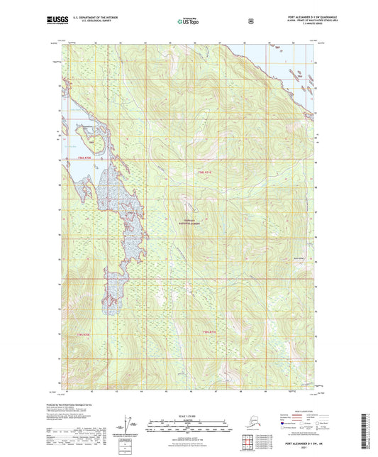 Port Alexander D-1 SW Alaska US Topo Map Image