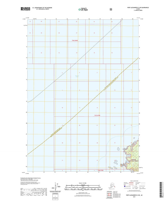 Port Alexander D-2 NE Alaska US Topo Map Image