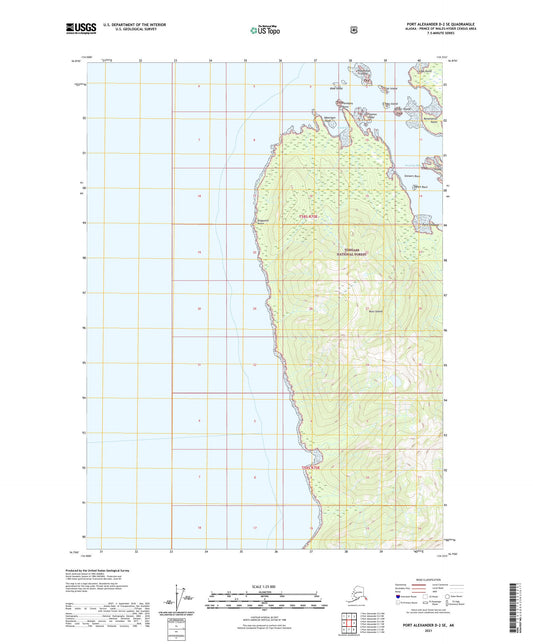 Port Alexander D-2 SE Alaska US Topo Map Image