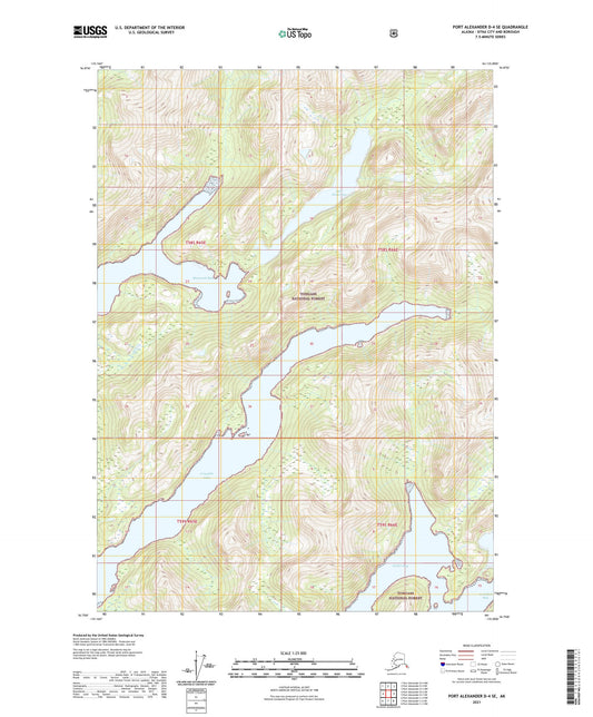 Port Alexander D-4 SE Alaska US Topo Map Image