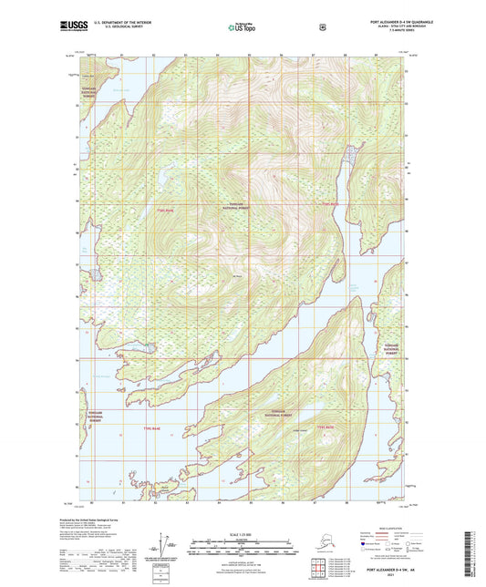 Port Alexander D-4 SW Alaska US Topo Map Image