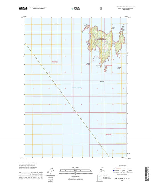 Port Alexander D-5 SW Alaska US Topo Map Image