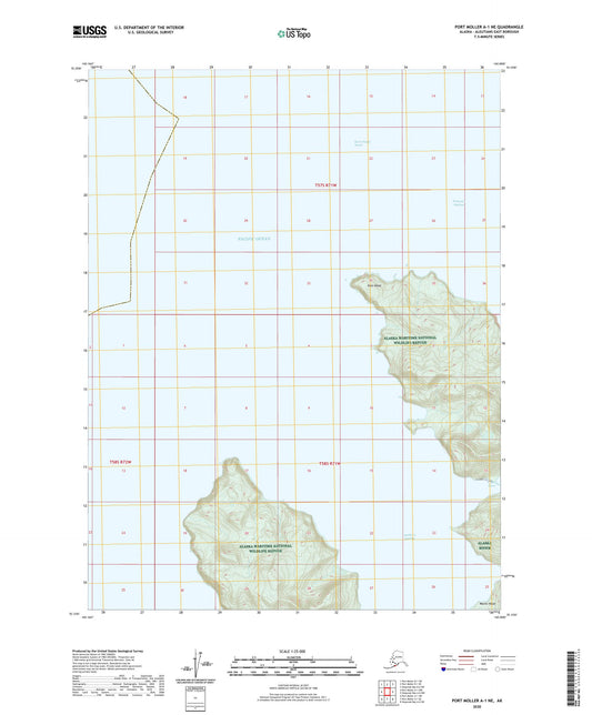 Port Moller A-1 NE Alaska US Topo Map Image