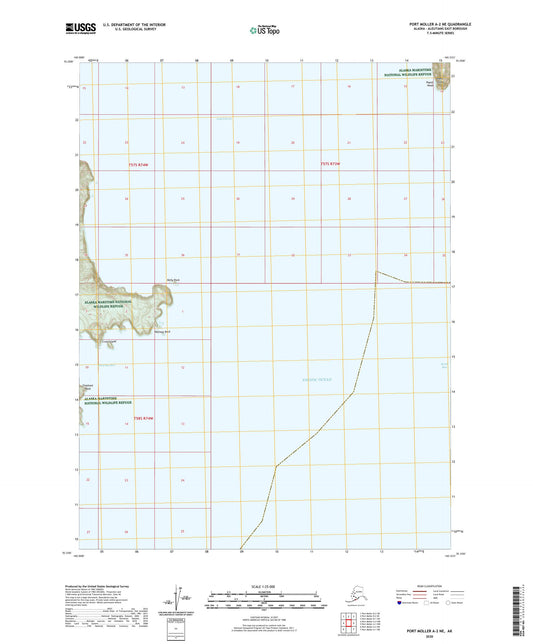 Port Moller A-2 NE Alaska US Topo Map Image