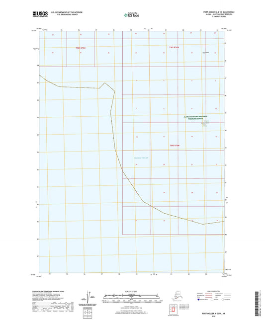 Port Moller A-2 SW Alaska US Topo Map Image