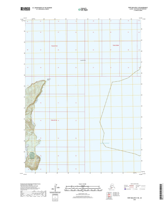 Port Moller B-1 NE Alaska US Topo Map Image