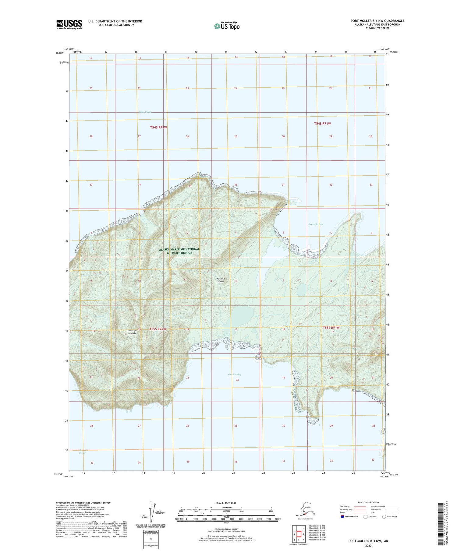 Port Moller B-1 NW Alaska US Topo Map Image
