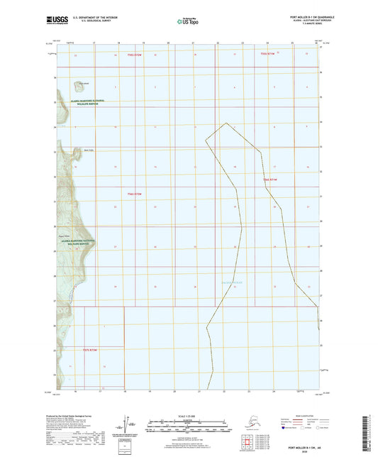 Port Moller B-1 SW Alaska US Topo Map Image