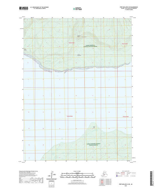 Port Moller B-3 NE Alaska US Topo Map Image