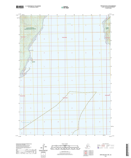Port Moller B-3 NW Alaska US Topo Map Image