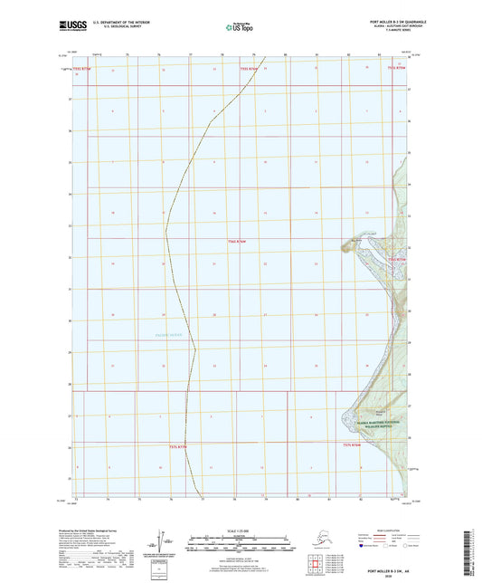 Port Moller B-3 SW Alaska US Topo Map Image