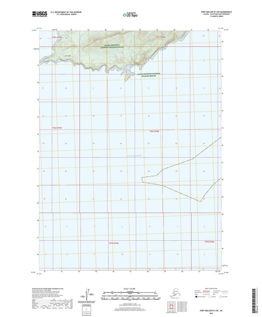 Port Moller B-4 SW Alaska US Topo Map Image