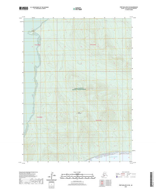 Port Moller B-5 NE Alaska US Topo Map Image