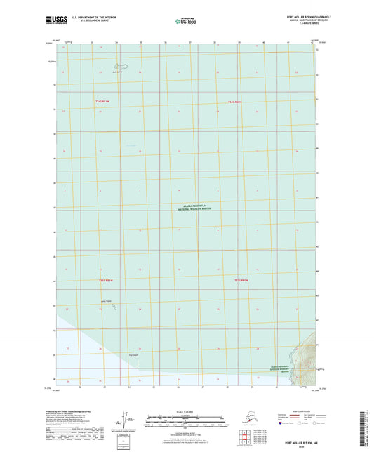 Port Moller B-5 NW Alaska US Topo Map Image