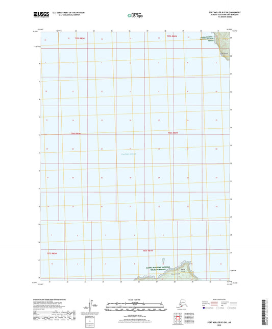 Port Moller B-5 SW Alaska US Topo Map Image