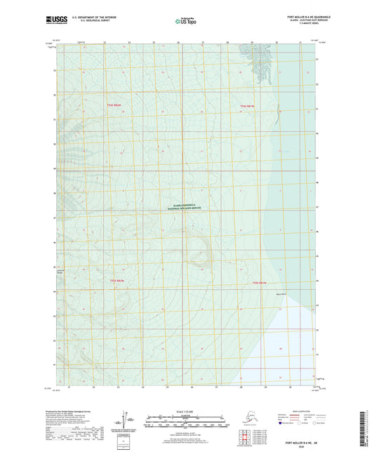 Port Moller B-6 NE Alaska US Topo Map Image