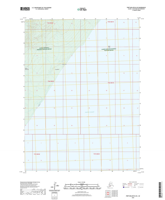 Port Moller B-6 SE Alaska US Topo Map Image
