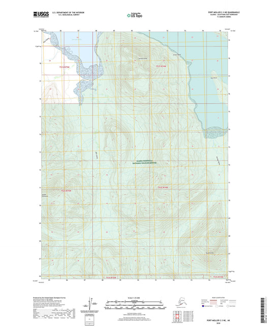 Port Moller C-3 NE Alaska US Topo Map Image