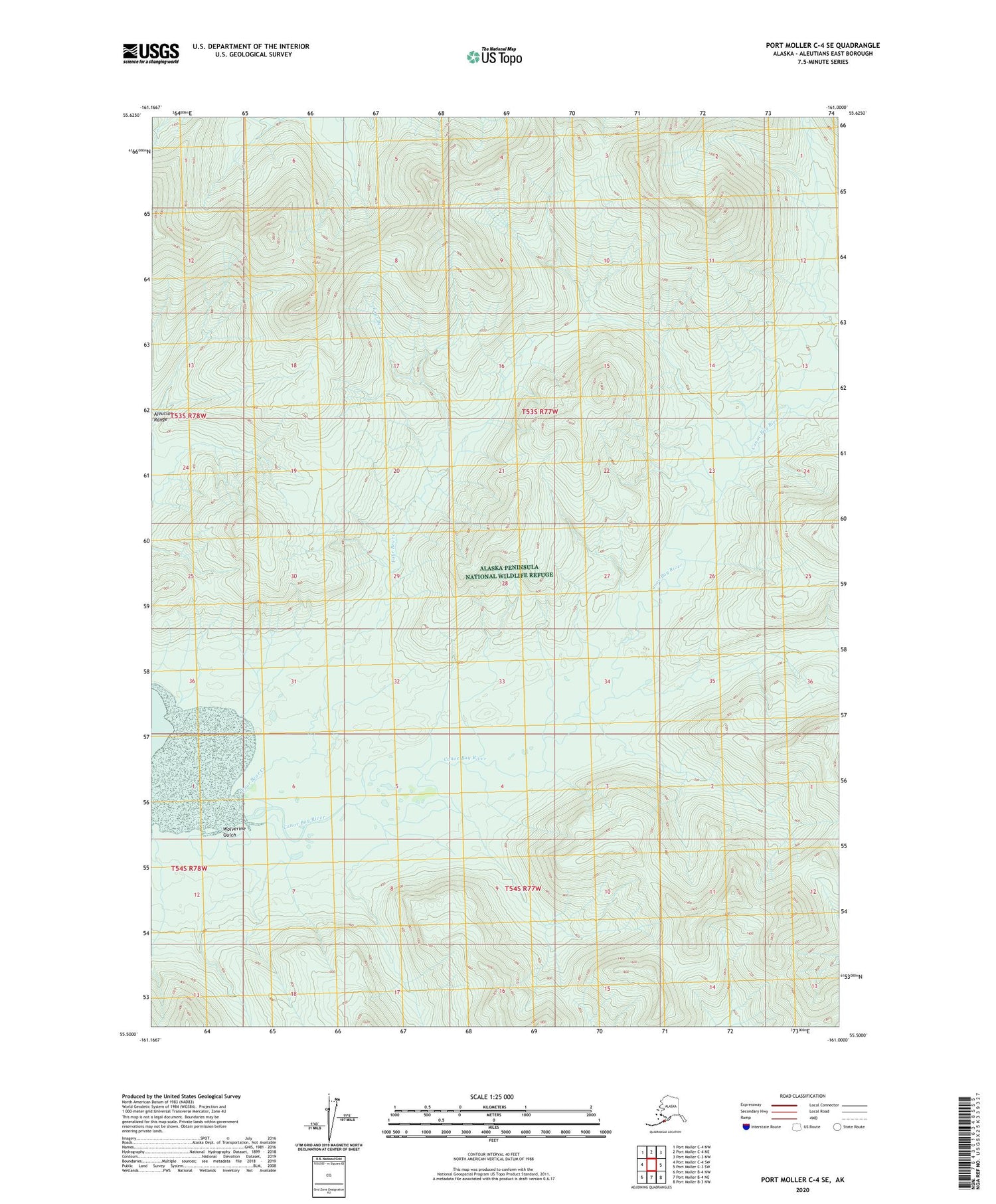 Port Moller C-4 SE Alaska US Topo Map Image