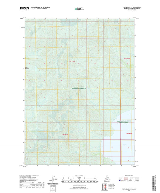 Port Moller D-1 SE Alaska US Topo Map Image