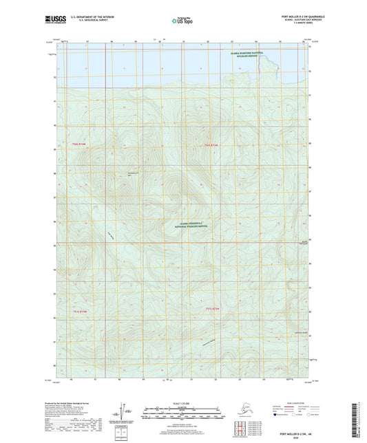 Port Moller D-2 SW Alaska US Topo Map Image