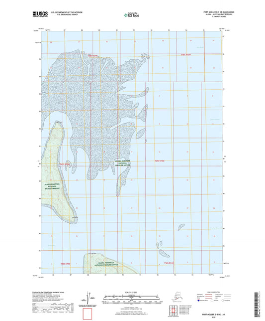 Port Moller D-3 NE Alaska US Topo Map Image