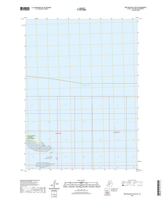 Port Moller D-3 OE N SE Alaska US Topo Map Image